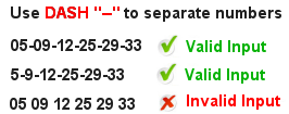 Florida Jackpot Triple Play Win Checker Sample Input