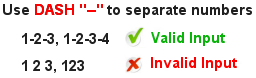 Florida Pick 5 Evening Win Checker Sample Input
